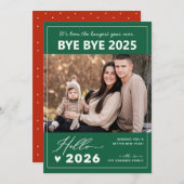 Bye 2024 Hello 2025 | メリーモダンクリスマスの写真 シーズンカード (正面/裏面)