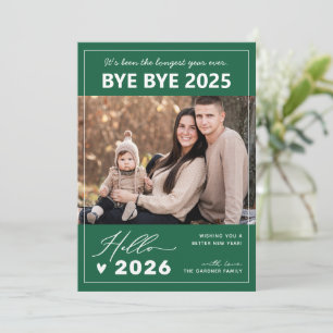 Bye 2024 Hello 2025 メリーモダンクリスマスの写真 シーズンカード