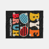 Bye Bruh先生幸せな学校の最後の日の夏 フリースブランケット (正面(横))