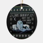 Bye Buddy H opeあなたのパパ醜いクリスマスを見つける セラミックオーナメント (左)