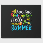 Bye Bye Kindergarten Hello Summer ラッピングペーパー (フラット)