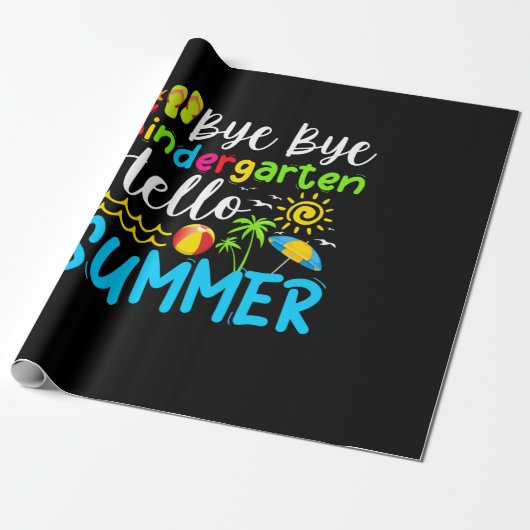 Bye Bye Kindergarten Hello Summer ラッピングペーパー (アンロールド)