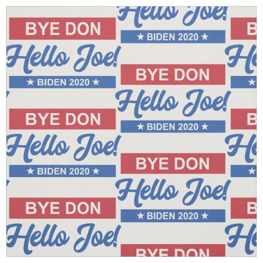 Bye Don Hello Joeバイデン氏2020パターン ファブリック (見本)
