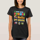 Bye Goodbye Summer Hello 2nd Grade Back To School  Tシャツ (正面)