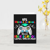 Bye Middle School Hello Highschool Back To School カード (黄色い花)