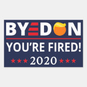 ByeDon 2020あなたはバイデン氏おもしろいハリスアートIIを解雇 長方形シール (正面)