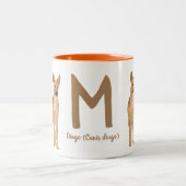 BYOのディンゴ(イヌ属のディンゴ) "M " ツートーンマグカップ (中央)