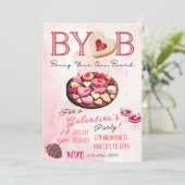 BYOBシャルキュテリーボードガレンティンのパーティー招待状 招待状 (スタンド正面)