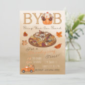 BYOBシャルキュトリーボード フレンドズギビングパーティー招待状 招待状 (スタンド正面)