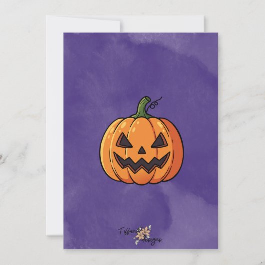 BYOB Charcuterie Board Halloween Party Invite 招待状 (裏面)