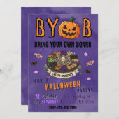 BYOB Charcuterie Board Halloween Party Invite 招待状 (正面/裏面)