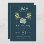 BYOB Guy's Birthday Partyへの招待 招待状 (正面/裏面)