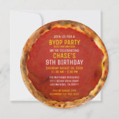 BYOP Build Your Own Pizza Custom Birthday Party  招待状 (裏面)