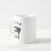 Byrbecue Tees – ラードを賞賛 – Bbq – メンズグレー コーヒーマグカップ (正面左)