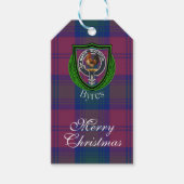 Byres Scottish Clan Tartan & Crest ギフトタグ (正面)