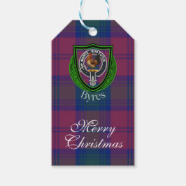 Byres Scottish Clan Tartan & Crest ギフトタグ