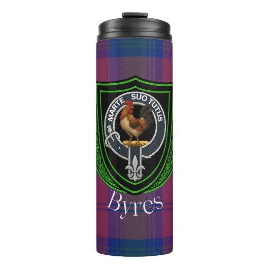 Byres Scottish Clan Tartan & Crest タンブラー (正面)
