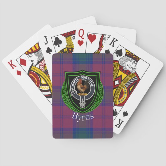 Byres Scottish Clan Tartan & Crest トランプ (裏面)