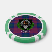 Byres Scottish Clan Tartan & Crest ポーカーチップ (シングル)