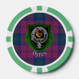 Byres Scottish Clan Tartan & Crest ポーカーチップ