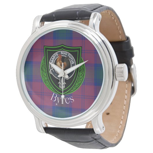 Byres Scottish Clan Tartan & Crest 腕時計 (アングル)