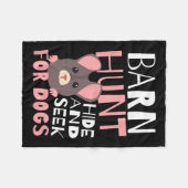 Byrn狩りハイドアンドシークデザインRn狩り フリースブランケット (正面(横))