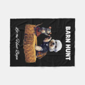 Byrn狩り恋人 – かわいいネズミとダンディディディディンモントドッグ フリースブランケット (正面(横))