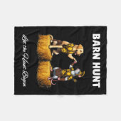 Byrn狩り恋人 – かわいい戦士ラットとイエローラバー フリースブランケット (正面(横))