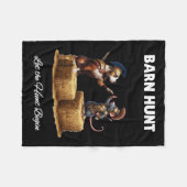 Byrn狩り恋人 – かわいい戦士ラットとスタフォーディー フリースブランケット (正面(横))