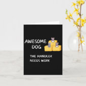 Byrn狩り- Coffee – ドッグ素晴らしハンドラが必要Wor カード (黄色い花)