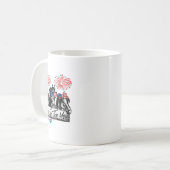 Byrn In The Usa Horses 7月おもしろい4日 コーヒーマグカップ (正面左)
