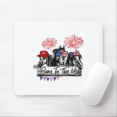 Byrn In The Usa Horses 7月おもしろい4日 マウスパッド (マウス)