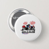 Byrn In The Usa Horses 7月おもしろい4日 缶バッジ (正面&裏面)