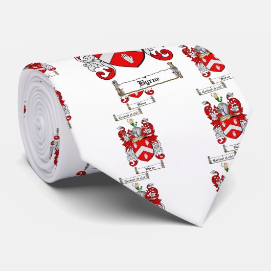 BYRNEの家紋- BYRNEの紋章付き外衣 ネクタイ (ロール)