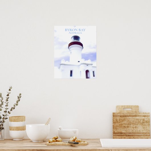Byron Bay lighthouse Australia travel ポスター (キッチン)