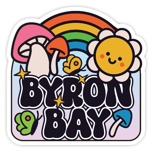 Byron Bay、NSWオーストラリア・ステッカー シール