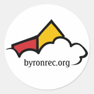 Byron Recのロゴのステッカー ラウンドシール
