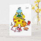 Byrpおよび家族の挨拶状 カード (黄色い花)