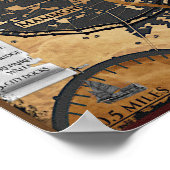 Byrsa Cityの地図プリント ポスター (角)