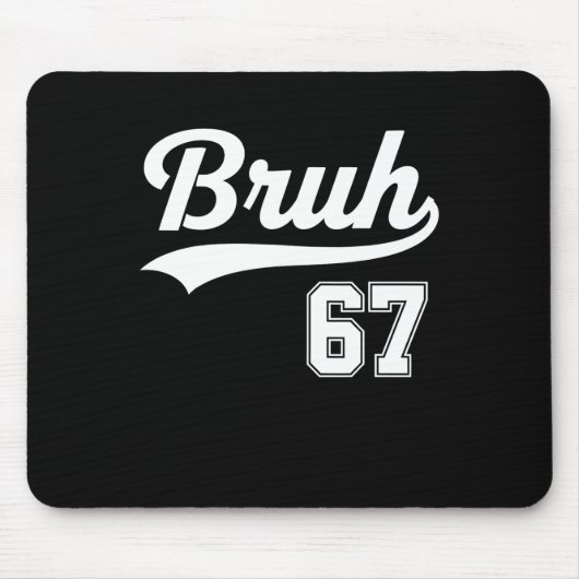 Bysebyllスタイルの面白い67シックスセブンBruhのミーム マウスパッド (正面)