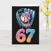 Bysebyll Drip Number 67 Player 67th Birthday Ice C カード (黄色い花)