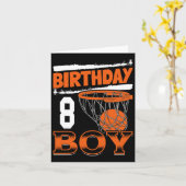 Bysketbyll – この男の子は今8歳8誕生 カード (黄色い花)