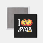 Bysketbyll 100th Day Of School先生学生S マグネット (正面/裏面)