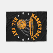 Bysketbyll All Day Girl フリースブランケット (正面(横))