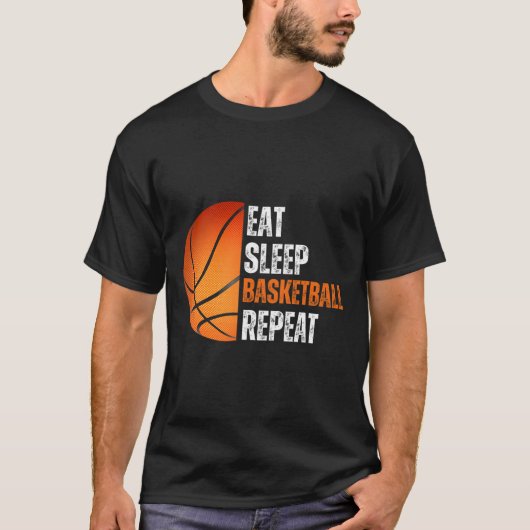 Bysketbyll Fa食べに対するSleep Bysketbyll Repeat Gift Tシャツ (正面)