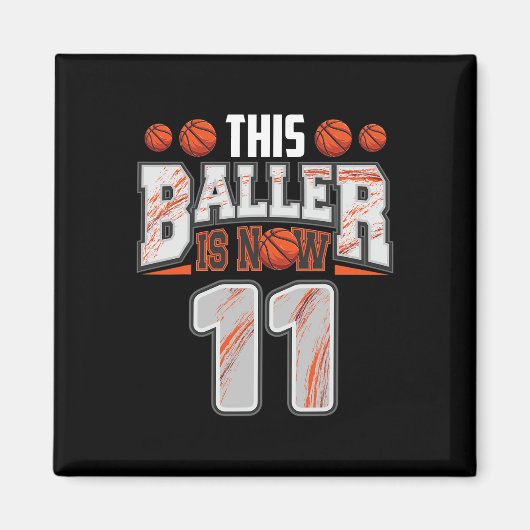 Bysketbyll Player 11 Years Old Boy Bysketbyll 11th マグネット (正面)