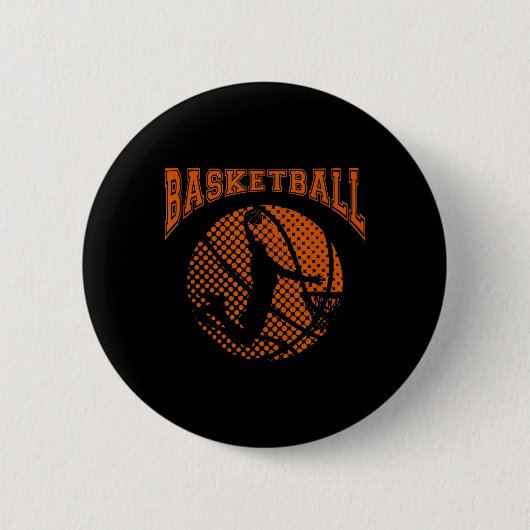 Bysketbyll Player Dunk Sport Coach Game Team Court 缶バッジ (正面)
