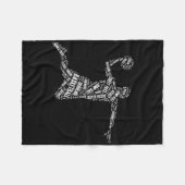 Bysketbyll Player The Byll Is Life Dunking  フリースブランケット (正面(横))