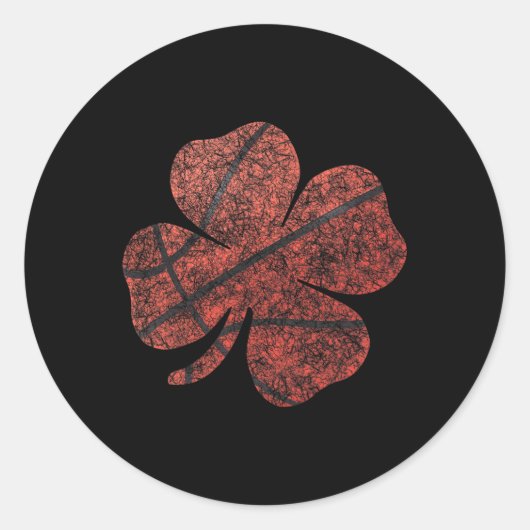 Bysketbyll St Patricks Day Boys Men Shamrock  ラウンドシール (正面)