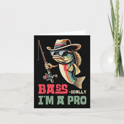 Byss-ically I Am A Pro Funny Fishing Lovers カード (正面)